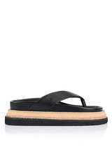 Theo Platform Thongs - Black - The Self Styler