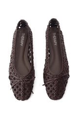 Oaklyn Woven Ballet Flats - Chocolate