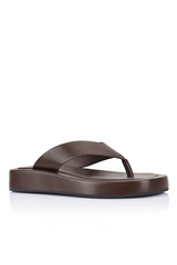 Bouncer II Platform Thongs - Chocolate - The Self Styler