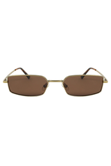 Gwenyth Polarised Metal Frame Sunglasses - Brown