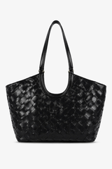 Kaia Woven Tote Bag - Black