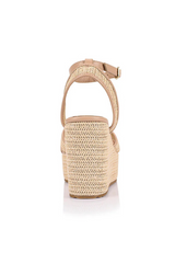 Callipo Raffia Wedges - Beige - The Self Styler