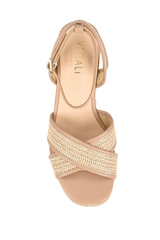 Callipo Raffia Wedges - Beige - The Self Styler