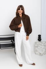 Sommer Straight-Leg Linen Pants - White - The Self Styler