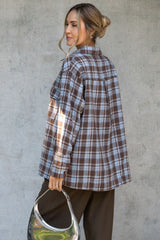 Reign Plaid Shirt - Blue & Chocolate
