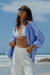 Bentley Relaxed-Fit Shirt - Blue Stripe - The Self Styler