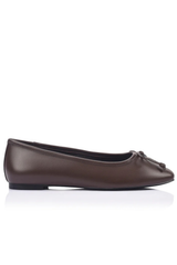 Eugenie Ballet Flats - Chocolate Brown