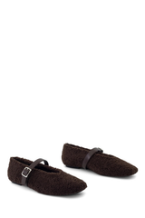 Tilt Teddy Ballet Flats - Chocolate
