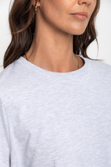 Jude Cotton Swing Tee - Grey Marle