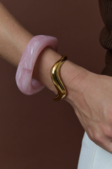 Aria Chunky Bangle - Pink - The Self Styler
