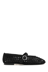 Asher Woven Ballet Flats - Black