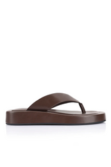 Bouncer II Platform Thongs - Chocolate - The Self Styler