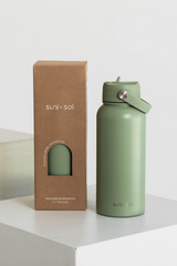 Flynn 1L Water Bottle - Sage Green - Suni and Sol - The Self Styler
