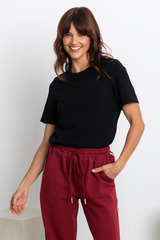 Lakey Relaxed-Fit Top - Black - The Self Styler