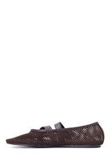 District Mesh Ballet Flats - Chocolate