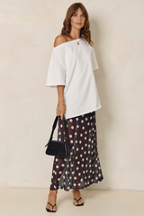 Arden Off-The-Shoulder Tee - White - The Self Styler