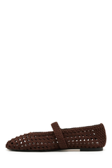 Asher Woven Ballet Flats - Chocolate