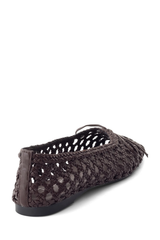 Oaklyn Woven Ballet Flats - Chocolate