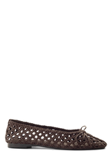 Oaklyn Woven Ballet Flats - Chocolate
