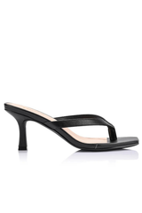 Essence Heeled Thongs - Black