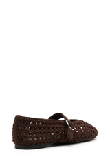 Asher Woven Ballet Flats - Chocolate