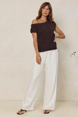 Avalon Off-The-Shoulder Top - Espresso