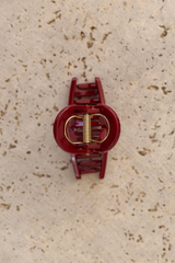 Posie Loop Hair Claw Clip - Sangria Shimmer - The Self Styler