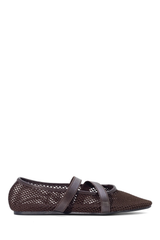 District Mesh Ballet Flats - Chocolate