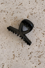 Leah Acetate Loop Hair Claw Clip - Black - The Self Styler