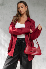 Archie Relaxed-Fit Linen Shirt - Burgundy - The Self Styler