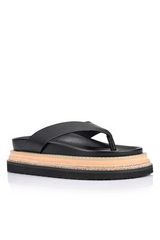 Theo Platform Thongs - Black - The Self Styler
