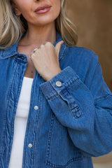 Addi Lyocell Denim Shirt - Mid Wash
