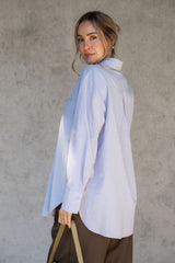 Aston Cotton Shirt - Chalk Blue