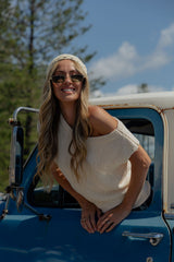 Avalon Off-The-Shoulder Top - Ivory Cream