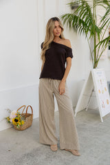 Avalon Off-The-Shoulder Top - Espresso