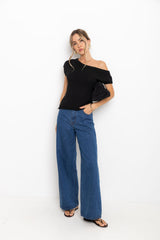 Avalon Off-The-Shoulder Top - Black