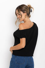 Avalon Off-The-Shoulder Top - Black