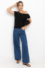 Avalon Off-The-Shoulder Top - Black