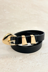 Nixon Waist Belt - Black/Gold - The Self Styler