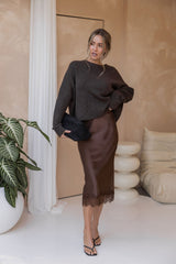 Bonnie Knit Jumper - Chocolate