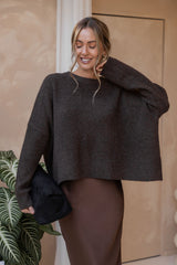 Bonnie Knit Jumper - Chocolate