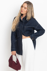 Duke Oversized Denim Shirt - Dark Indigo
