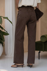 Kai Straight-Leg Denim Jeans - Chocolate Wash