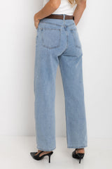 Dakota Straight-Leg Denim Jeans - Light Blue Wash