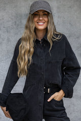 Duke Oversized Denim Shirt - Black Wash