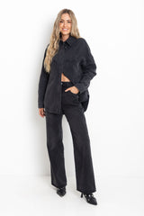 Duke Oversized Denim Shirt - Black Wash