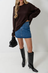 Dylan Denim Mini Skirt - Mid Wash Blue