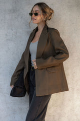 Eli Boyfriend Blazer Jacket - Olive