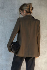 Eli Boyfriend Blazer Jacket - Olive