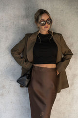 Eli Boyfriend Blazer Jacket - Olive